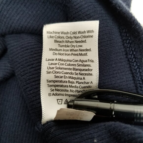 Time and Tru Ribbed Tank Top M Navy Blue Soft Modal Layering Basic - Picture 6 of 8